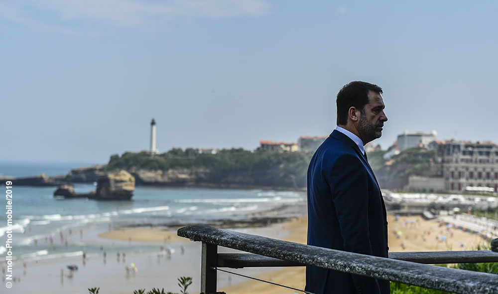 Politique : Biarritz et Hendaye, le ministre de l’Intérieur Christophe Castaner prépare le prochain G7