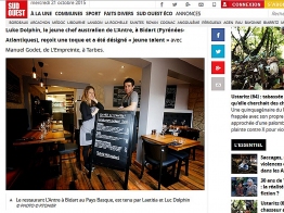 Sud Ouest.fr Gastronomie Luc Dolphin jeune talent