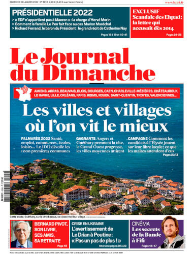 Journal Du Dimanche "Les villes et villages ou l'on vit le mieux"
