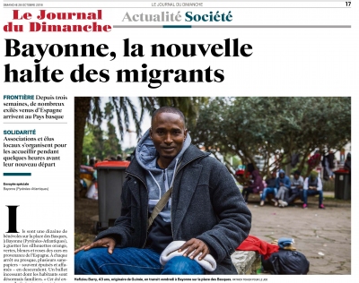 Le JDD Le Journal du Dimanche : Bayonne, la nouvelle halte des migrants