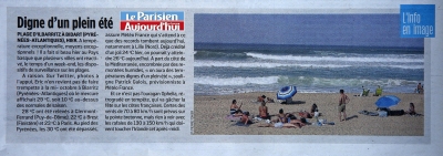 Le Parisien-Aujourd'hui en France le 16 Octobre 2017  "L'info en Image" Bidart Pays basque plage d'Ilbarritz"