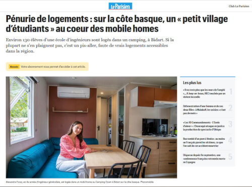 Ces étudiants contraints de loger au camping.