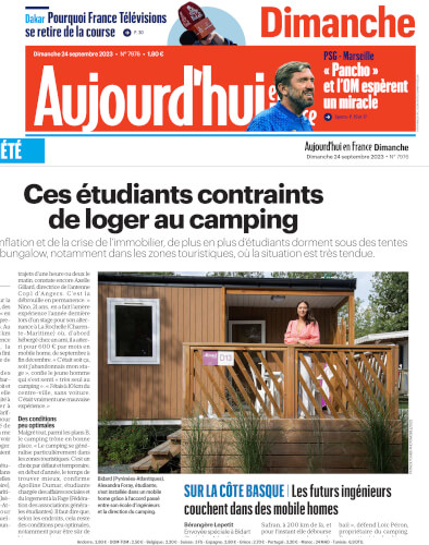 Ces étudiants contraints de loger au camping.
