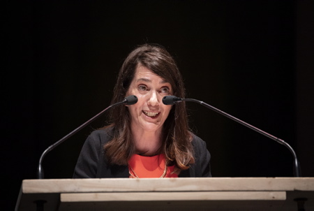 Christine Camdessus AG déléguée générale du Festival Biarritz le 12 juin 2021, lors de l'édition du FIPADOC 2021 et de la soirée d'ouverture du festival à la gare du midi.
Christine Camdessus AG General Delegate of the Biarritz Festival on June 12, 2021, during the FIPADOC 2021 edition and the opening night of the festival at the Gare du Midi.
Biarritz, Pays basque, Nouvelle-Aquitaine, New-Aquitaine, Pyrénées-Atlantiques, Pays Basque, Europe, France.
