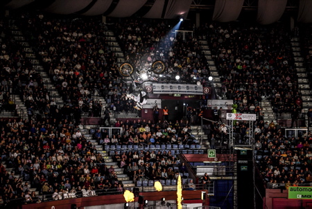 Filip Podmol lors du Show X-Gravity Freestyle Motocross de San Sébastien le 7 janvier 2023 sur le site du Donostia Arena Illumbe.
Filip Podmol Motocross Show in San Sebastian on January 7, 2023 at the Donostia Arena Illumbe site.
Pays Basque, Pays Basque Espagnol, San Sebastien, San Sebastian, Europe, Espagne