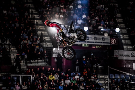 Edgar Torronteras lors du Show X-Gravity Freestyle Motocross de San Sébastien le 7 janvier 2023 sur le site du Donostia Arena Illumbe.
Edgar Torronteras Motocross Show in San Sebastian on January 7, 2023 at the Donostia Arena Illumbe site.
Pays Basque, Pays Basque Espagnol, San Sebastien, San Sebastian, Europe, Espagne