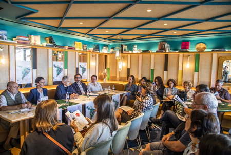 Conférence de presse du Festival Biarritz Amérique Latine 32e Edition le 19 septembre 2023.
Press conference of the Biarritz Latin America Festival 32st Edition on September 19, 2023.
Biarritz, Pays Basque, Euskal Herri, Basque Country, Nouvelle Aquitaine, New Aquitaine, Pyrénées Atlantiques, Sud Ouest, France, Europe.