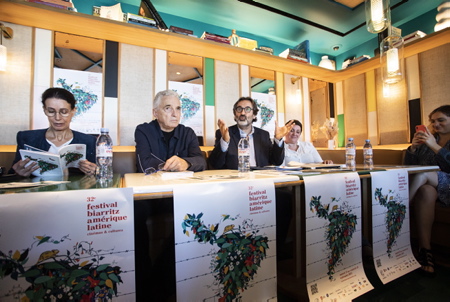 Conférence de presse du Festival Biarritz Amérique Latine 32e Edition le 19 septembre 2023.
Press conference of the Biarritz Latin America Festival 32st Edition on September 19, 2023.
Biarritz, Pays Basque, Euskal Herri, Basque Country, Nouvelle Aquitaine, New Aquitaine, Pyrénées Atlantiques, Sud Ouest, France, Europe.
