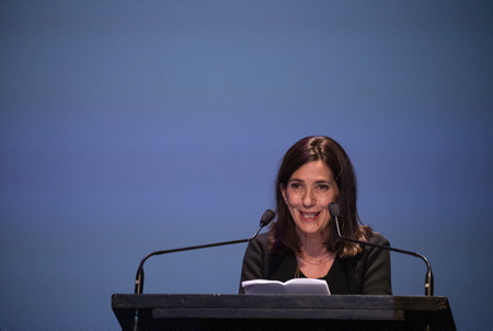 Christine Camdessus déléguée générale du Festival FIPADOC ( Festival International Documentaire ) le 20 janvier 2023, lors de la soirée d'ouverture du festival sur le site de la gare du midi de Biarritz sur la côte basque.
Christine Camdessus general delegate of the FIPADOC Festival (International Documentary Festival) on January 20, 2023, during the opening night of the festival on the site of the Gare du Midi in Biarritz on the Basque coast.
Biarritz, Pays basque, Nouvelle-Aquitaine, New-Aquitaine, Pyrénées-Atlantiques, Pays Basque, Europe, France.