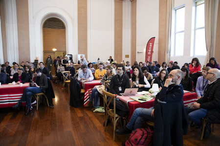 Rencontre Public Senat lors du Festival FIPADOC ( festival international de documentaires ) de Biarritz le 25 janvier 2024 à l'espace Bellevue. Le public et professionels à l'écoute d' Emmanuelle Guilcher Directrice de l'antenne et des programmes de la chaine Public Sénat AG et Elise Aicardi chargée de programmes documentaires.

Public Senat meeting during the FIPADOC Festival (international documentary festival) in Biarritz on January 25, 2024 at the Bellevue space. The public and professionals listening to Emmanuelle Guilcher Director of the antenna and programs of the Public Sénat AG channel and Elise Aicardi in charge of documentary programs.

Biarritz, Pays basque, Nouvelle-Aquitaine, New-Aquitaine, Pyrénées-Atlantiques, Pays Basque, Europe, France.